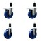 Service Caster 5'' Solid Poly Swivel 1-3/8'' Expanding Stem Caster Set 2 Total Lock Brakes, 4PK SCC-EXTTL20S514-SPUS-2-S-2-138 - alternate 1